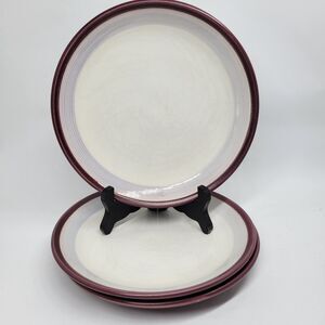 Denby Alfresco Purple Set Of 3 Vintage 8 1/2" Salad Plates Read Condition